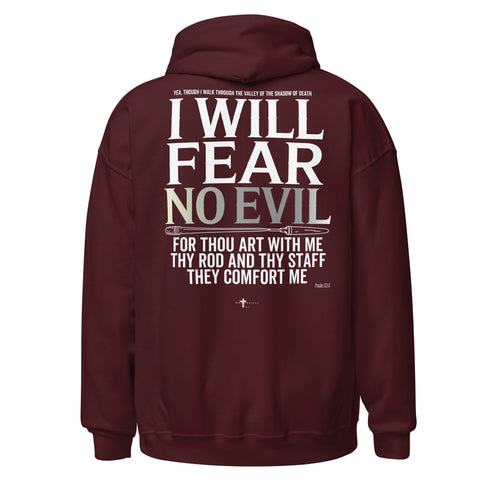 Fear No Evil Hoodie Christian Bible Verse Hoodie